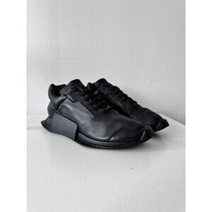 Adidas Rick Owens Level Runner Low 2 / Black Leather Sneakers